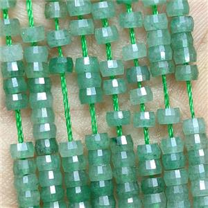 Natural Green Aventurine Heishi Beads Faceted, approx 2-4mm
