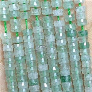 Natural Aventurine Heishi Beads Faceted Lt.green, approx 2-4mm