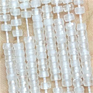 Clear Quartz Heishi Beads Faceted, approx 2-4mm