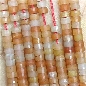 Natural Red Aventurine Heishi Beads Faceted, approx 2-4mm