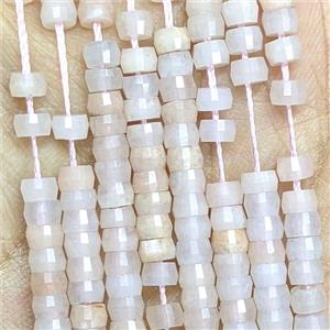 Natural Pink Aventurine Heishi Beads Faceted, approx 2-4mm