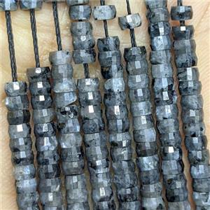 Natural Black Labradorite Heishi Beads Faceted, approx 2-4mm
