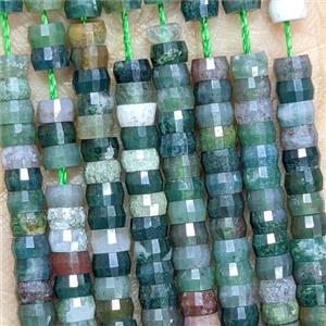 Natural Indian Agate Heishi Beads Faceted, approx 2-4mm