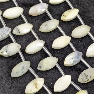 Natural White Opal Eye Beads Topdrilled Faceted, approx 8-16mm