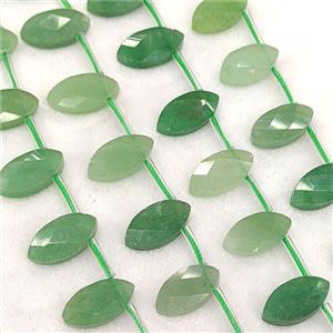Natural Green Aventurine Eye Beads Topdrilled Faceted, approx 8-16mm