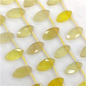 Natural Yellow Fluorite Eye Beads Topdrilled Faceted, approx 8-16mm