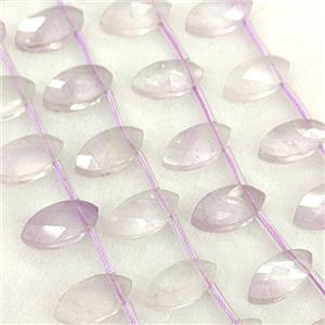 Natural Amethyst Eye Beads Topdrilled Faceted Lt.purple, approx 8-16mm