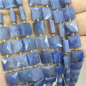 Blue Aventurine Square Beads Faceted, approx 10mm