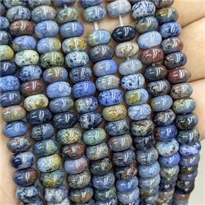 Natural Sunset Dumortierite Beads Smooth Rondelle Blue, approx 5x8mm