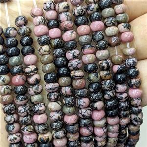 Natural Chinese Rhodonite Beads Smooth Rondelle, approx 5x8mm