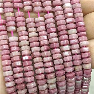 Natural Pink Wood Lace Jasper Hexagon Beads, approx 6mm