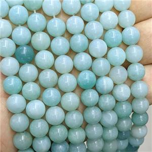 Blue Amazonite Beads Smooth Round, approx 12mm