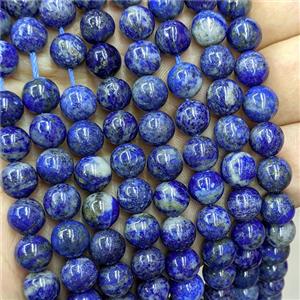 Natural Blue Lapis Lazuli Beads Smooth Round, approx 8mm