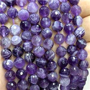 Natural Dogtooth Amethyst Beads Purple Faceted Round, approx 6mm