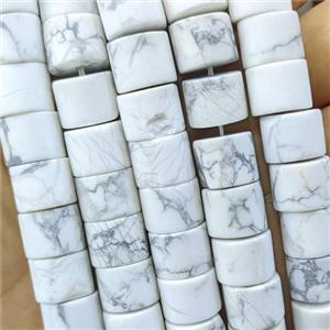 Natural White Howlite Turquoise Heishi Beads Matte, approx 7-12mm