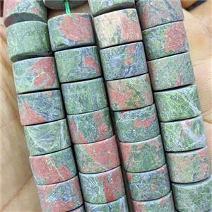 Natural Unakite Heishi Beads Matte, approx 7-12mm