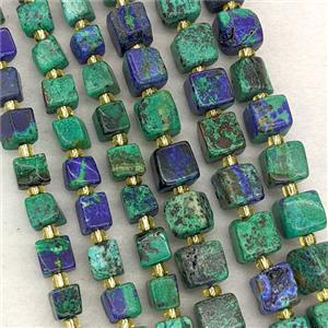 Natural Azurite Cube Beads A-Grade, approx 7-9mm