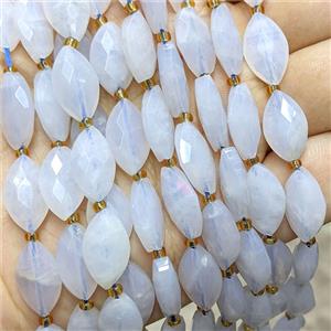 Natural Blue Scorolite Horseeye Beads Faceted, approx 10-16mm