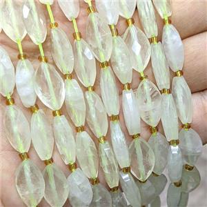 Natural Lemon Quartz Horseeye Beads Faceted, approx 10-16mm