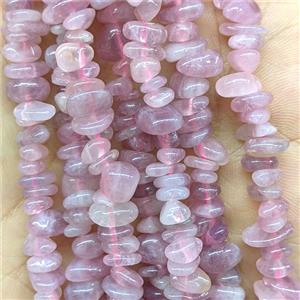 Natural Pink Madagascar Rose Quartz Chips Beads Freeform, approx 5-8mm