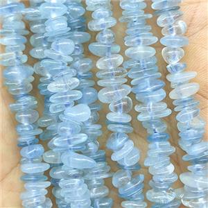 Natural Blue Aquamarine Chips Beads Freeform, approx 5-8mm