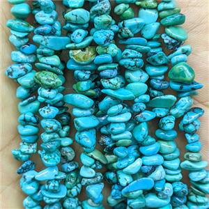 Natural Chinese Hubei Turquoise Chips Beads Freeform, approx 4-6mm