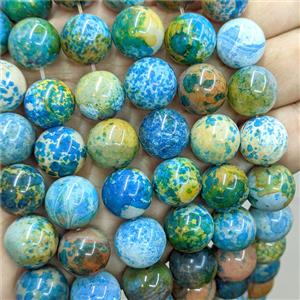 Natural Agate Beads Multicolor Dye Smooth Round, approx 14mm