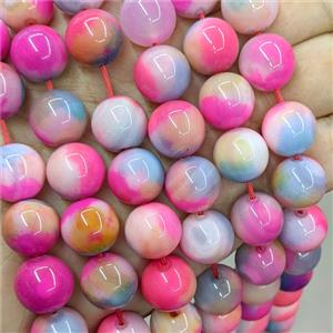 Natural Agate Beads Pink Dye Smooth Round, approx 14mm
