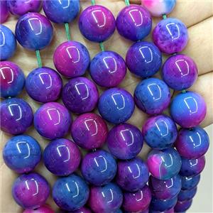 Natural Agate Beads Multicolor Dye Smooth Round, approx 14mm