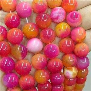 Natural Agate Beads Multicolor Dye Smooth Round, approx 14mm