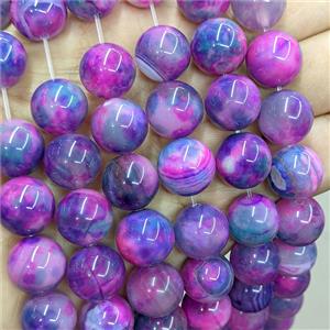 Natural Agate Beads Multicolor Dye Smooth Round, approx 14mm