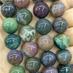 Natural Indian Agate Round Beads Smooth Green, approx 16mm