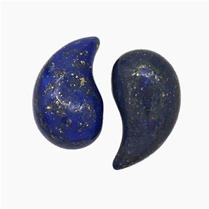 Natural Blue Lapis Lazuli Comma Pendant, approx 10-20mm