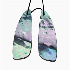 Gray Abalone Shell Teardrop Pendant, approx 12-40mm