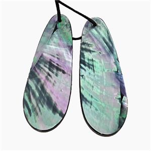 Gray Abalone Shell Teardrop Pendant, approx 12-40mm