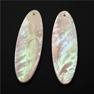 White MOP Shell Oval Pendant, approx 12-40mm