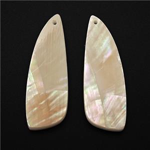 White MOP Shell Teardrop Pendant, approx 12-40mm