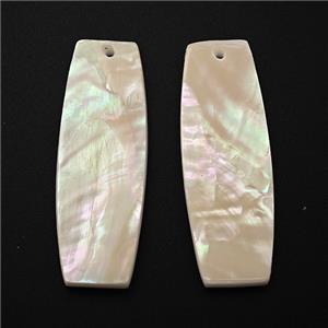White MOP Shell Rectangle Pendant, approx 12-40mm