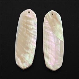 White MOP Shell Oval Pendant, approx 12-40mm