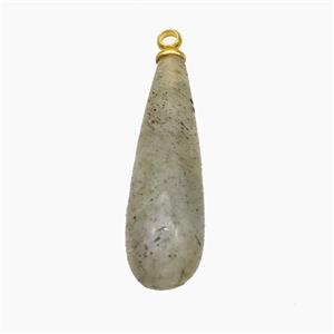 Natural Labradorite Teardrop Pendant, approx 8-25mm