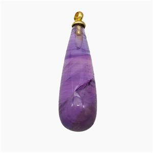 Natural Amethyst Teardrop Pendant Purple, approx 8-25mm
