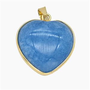 Gemstone Pendant, Gold Plated, approx 22mm