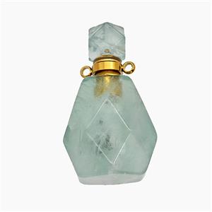 Green Fluorite Perfume Bottle Pendant, approx 20-35mm
