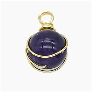 Gemstone Pendant, Platinum Plated, approx 16mm