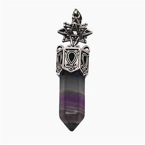 Fluorite Prism Pendant, approx 12-60mm