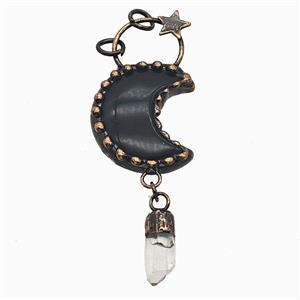 Gemstone Pendant, Red Copper Plated, approx 6-20mm, 30-50mm