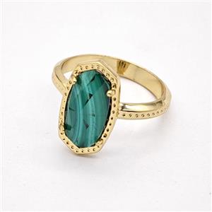 Gemstone Ring, Gold Plated, approx 9-16mm, 18mm dia