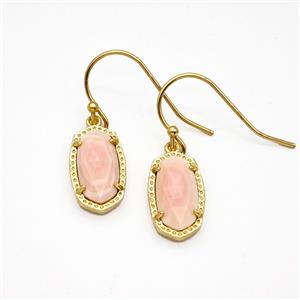Gemstone Earring Hoop, Gold Plated, approx 9-16mm