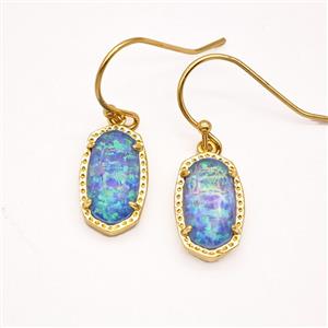 Gemstone Earring Hoop, Gold Plated, approx 9-16mm