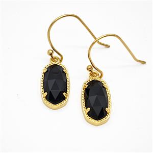 Gemstone Earring Hoop, Gold Plated, approx 9-16mm